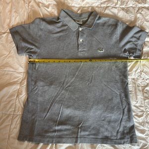 Lacoste gray polo tip short sleeved size 4 used clean
